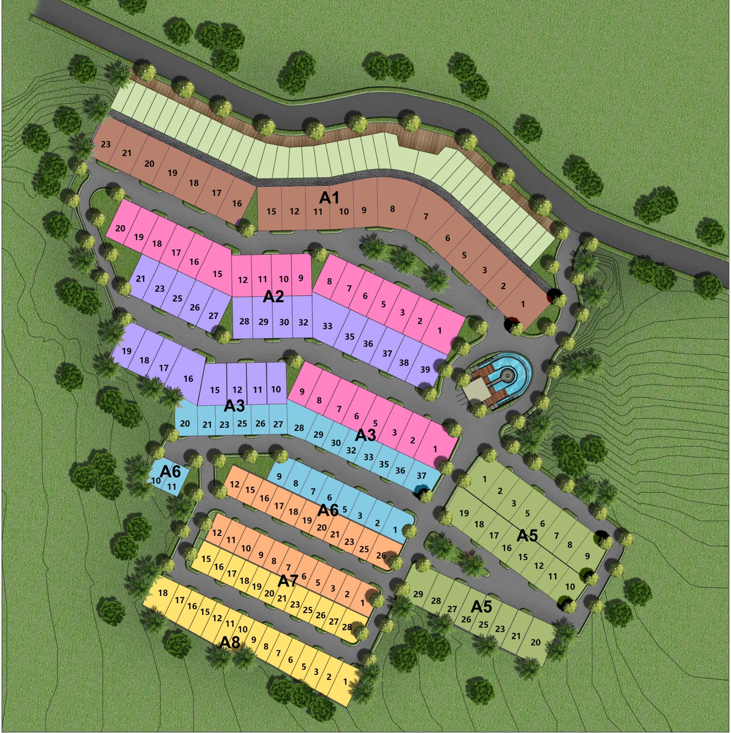 siteplan blue aqua - new - CitraLand Puncak Tidar Malang citraland puncak tidar malang
