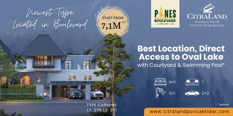 rumah view danau di malang   citraland puncak tidar malang