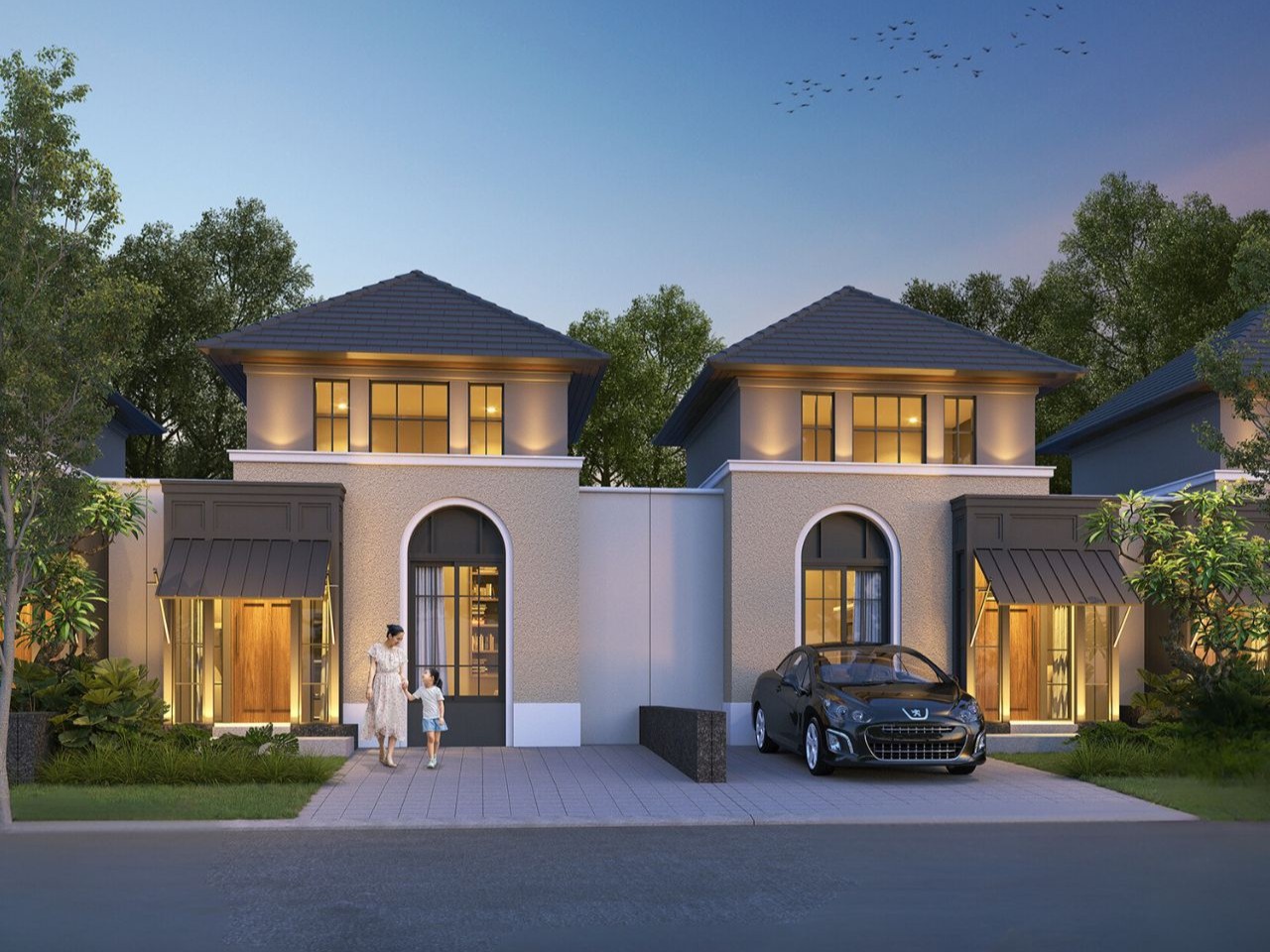 fasad rumah tipe new bristol   citraland puncak tidar malang