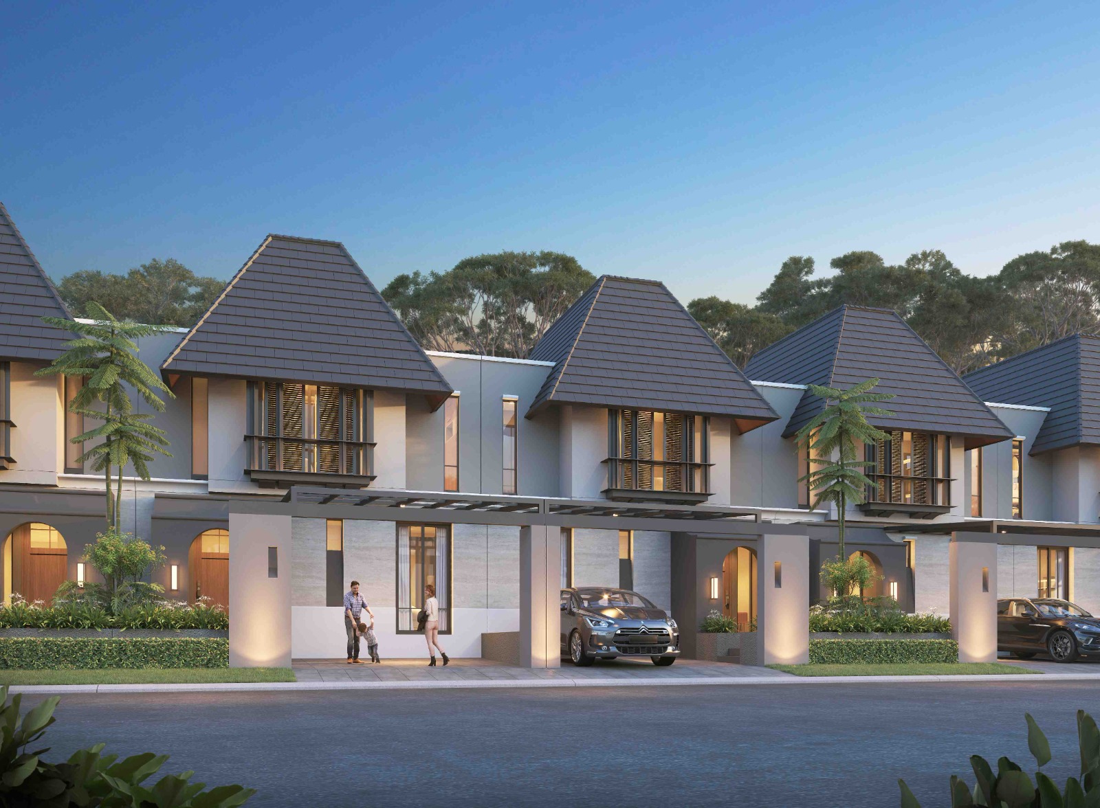 fasad rumah type ciana   citraland puncak tidar malang