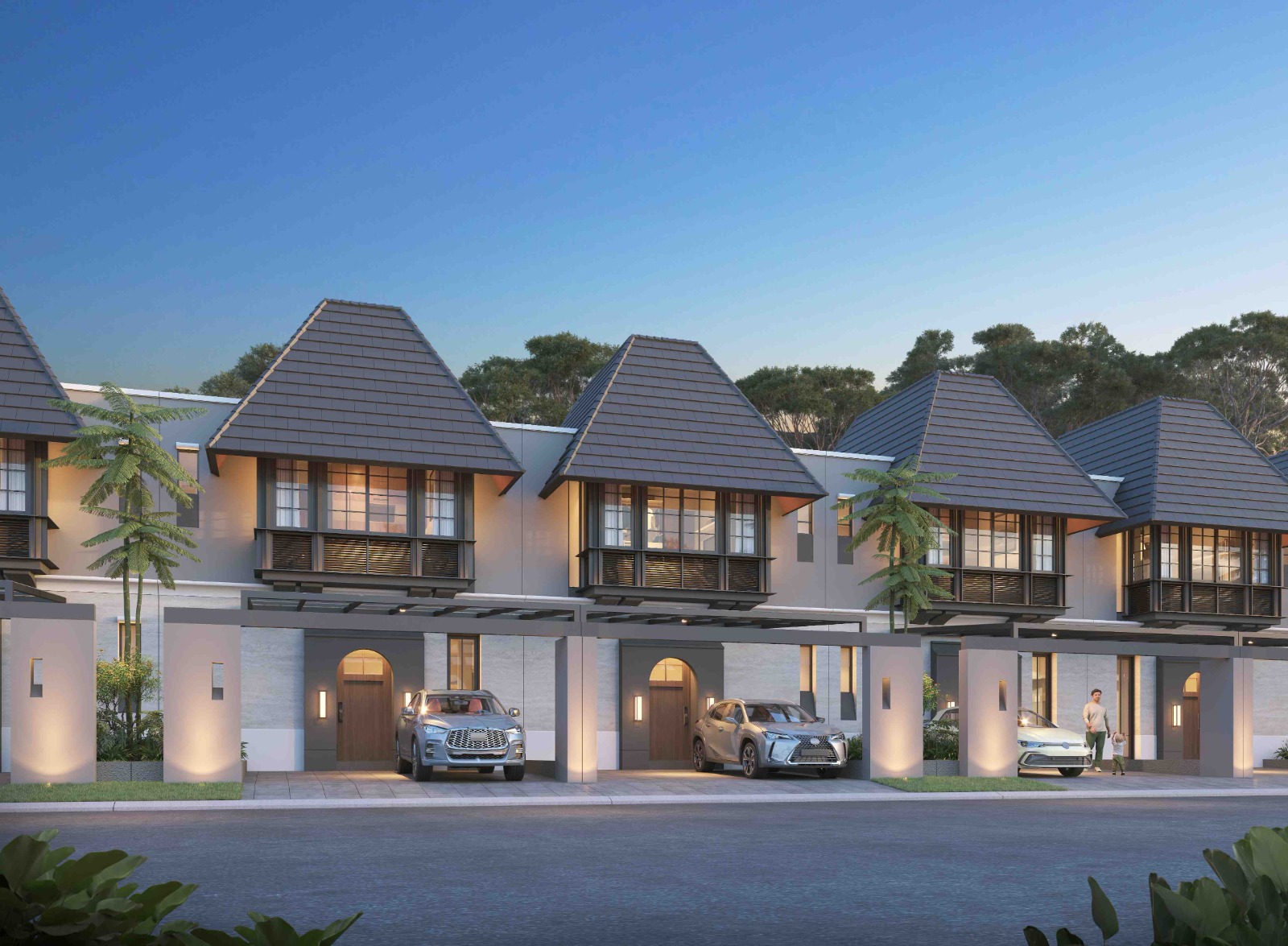 fasad rumah type clara   citraland puncak tidar malang